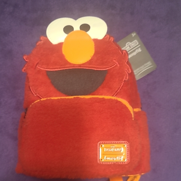 Sesame Street Red and Orange Elmo Plush Bag